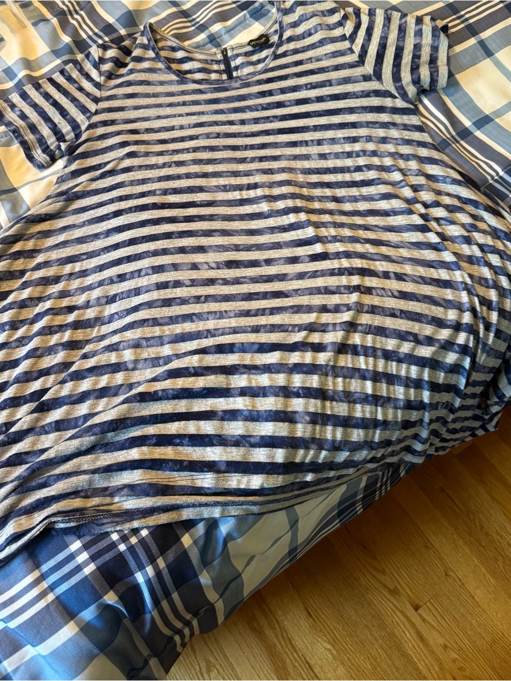 Striped Blue & Gray womansTee - like Lavanya Brand